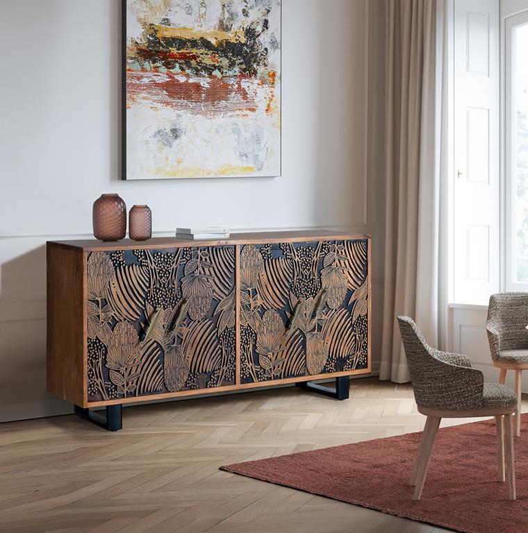 
Sideboard massif design "Tropicana", 4 portes