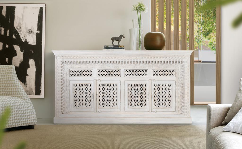 
Buffet artisanal massif « Bhopal », 4 portes