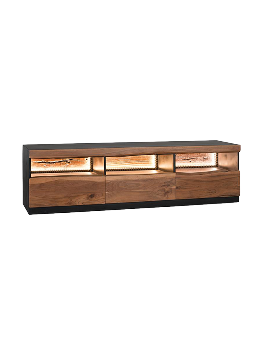 
Massives Lowboard „Imphal“ mit Innenbeleuchtung