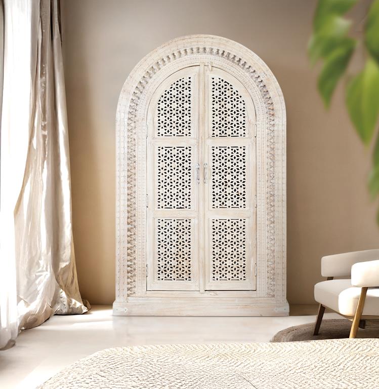 
Handgefertigter, massiver Schrank „Bhopal“ 180 x 110 cm