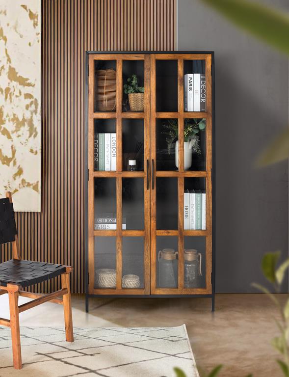 
Design Vitrinenschrank „Berhampur“ 2-türig