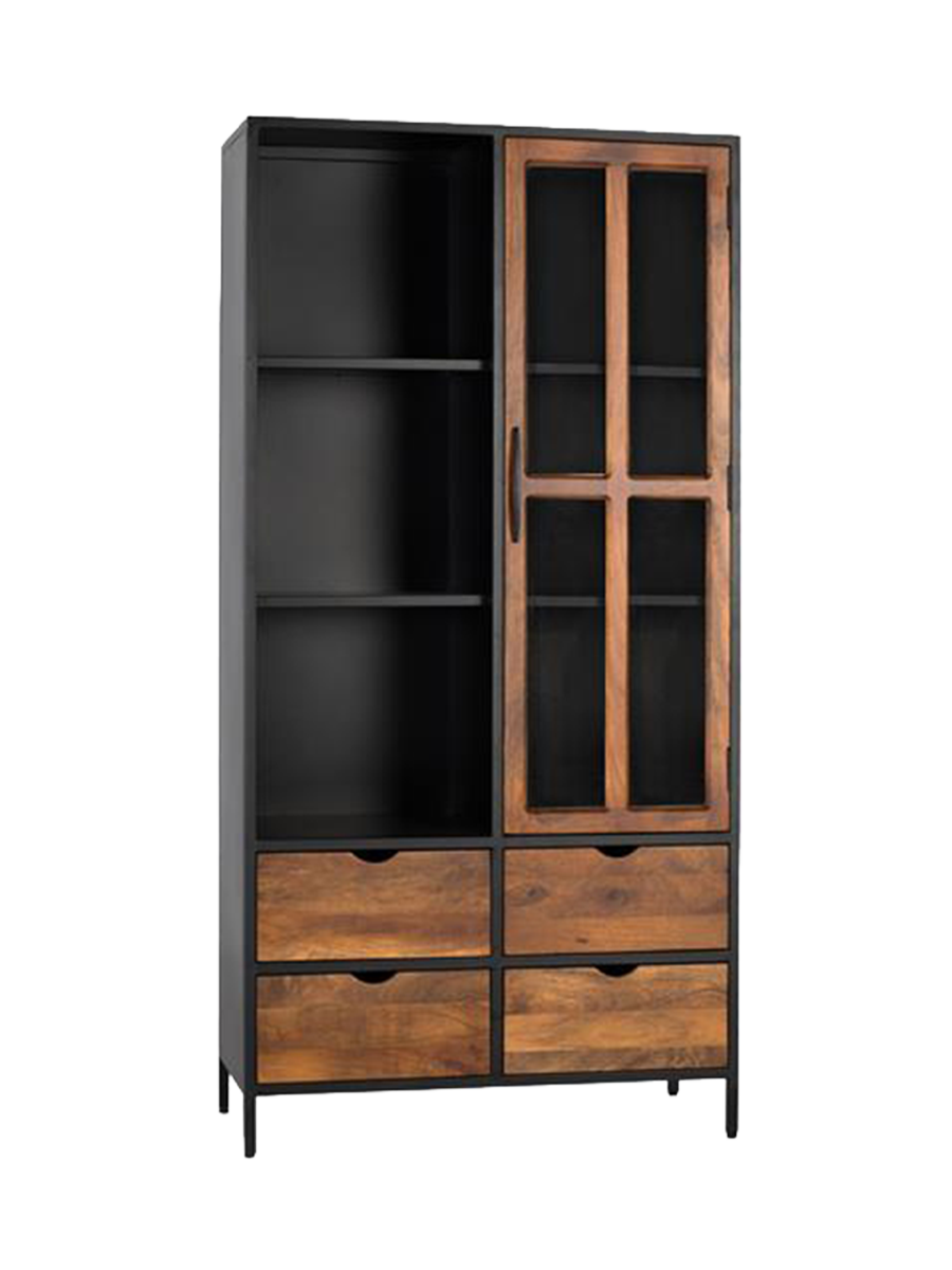 
Design Vitrinenschrank „Berhampur“ 1-türig