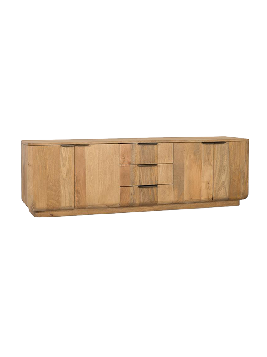 
Credenza in legno massello “Nashik” a 4 ante con cassetti