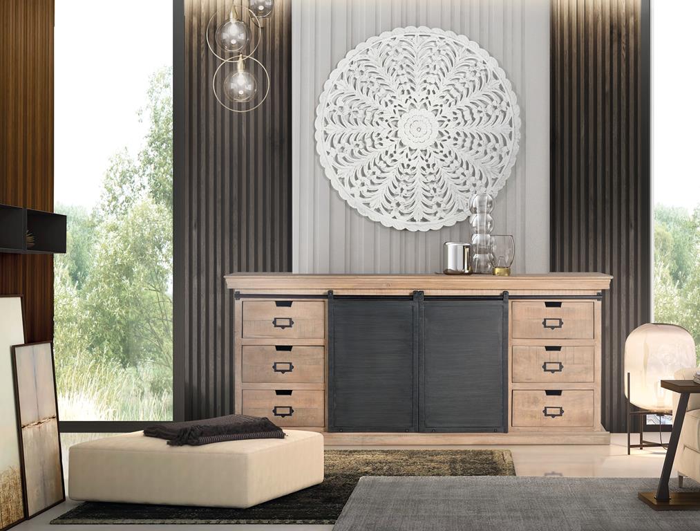 
Buffet « Tyson » au design industriel - 190 x 85 x 40 cm