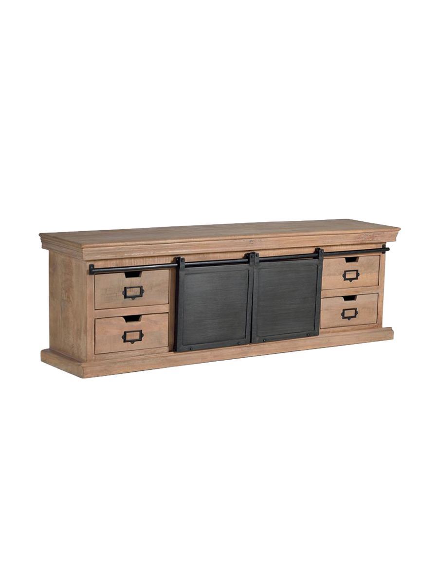 
Meuble TV « Tyson » au design industriel - 170 x 55 x 40 cm
