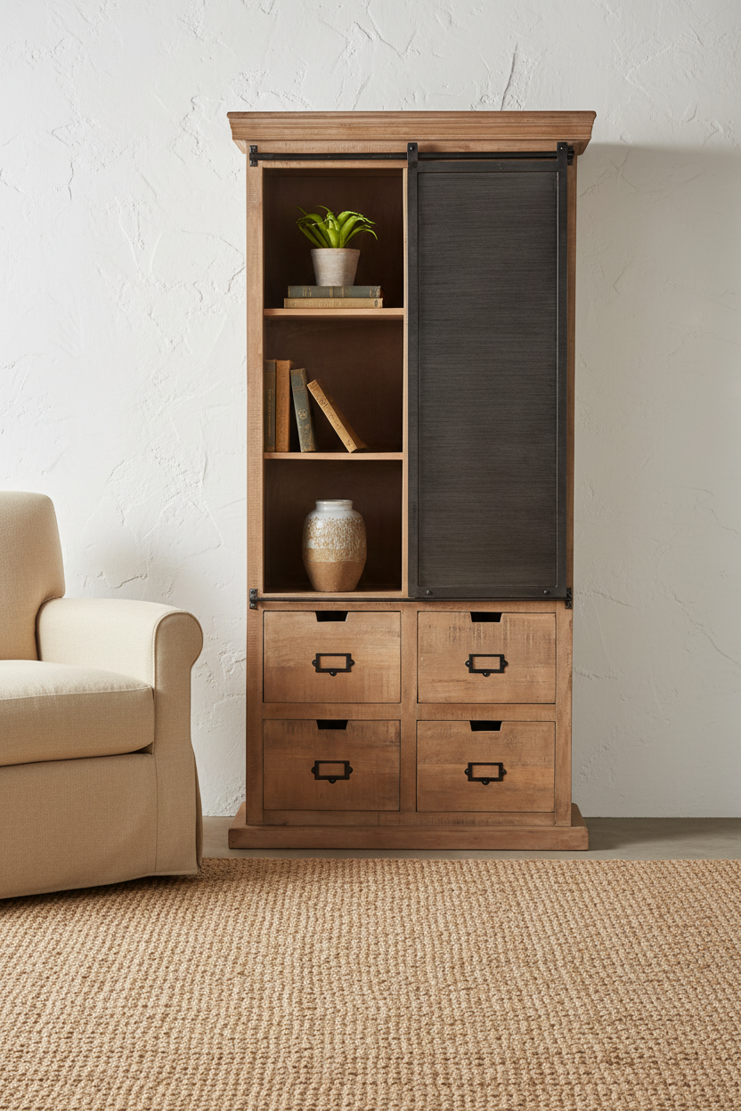 
Vitrine « Tyson » au design industriel - 180 x 90 x 40 cm