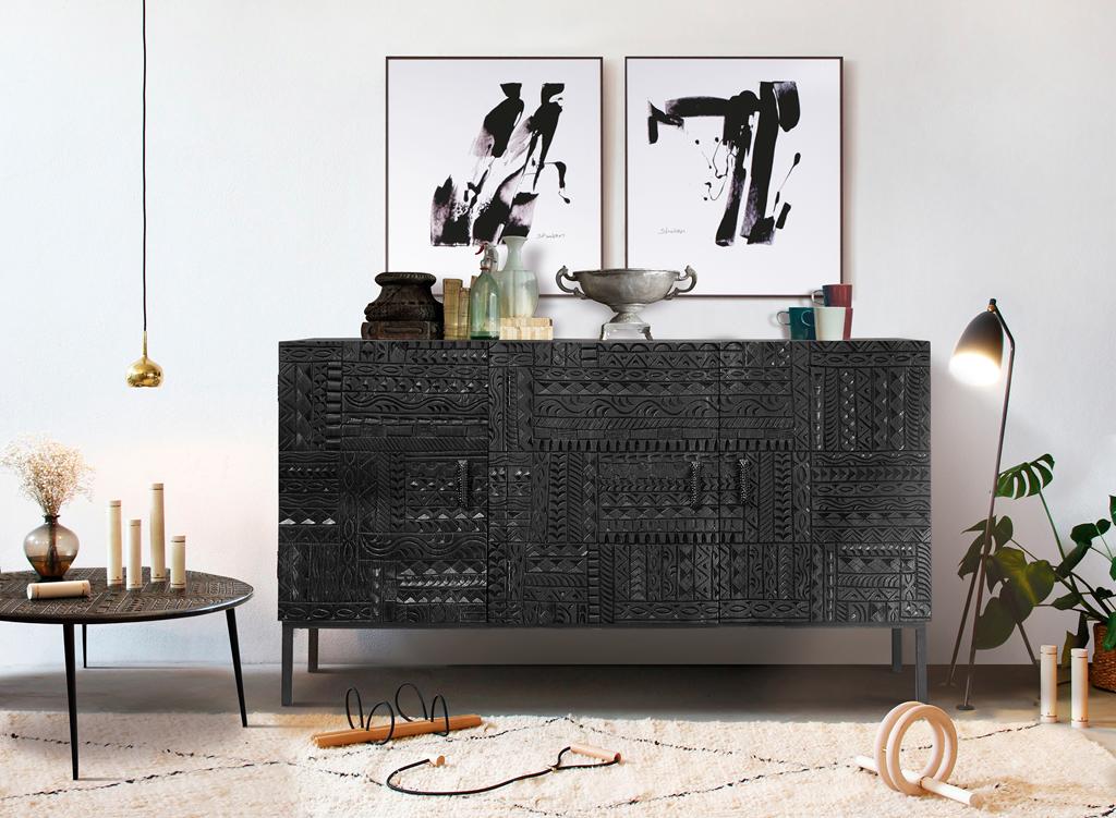 
Grand buffet design « Jeroglifico » - 3 portes - 150 x 85 cm