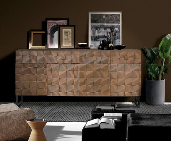 
Bahut 4 portes fait main « Cobre »