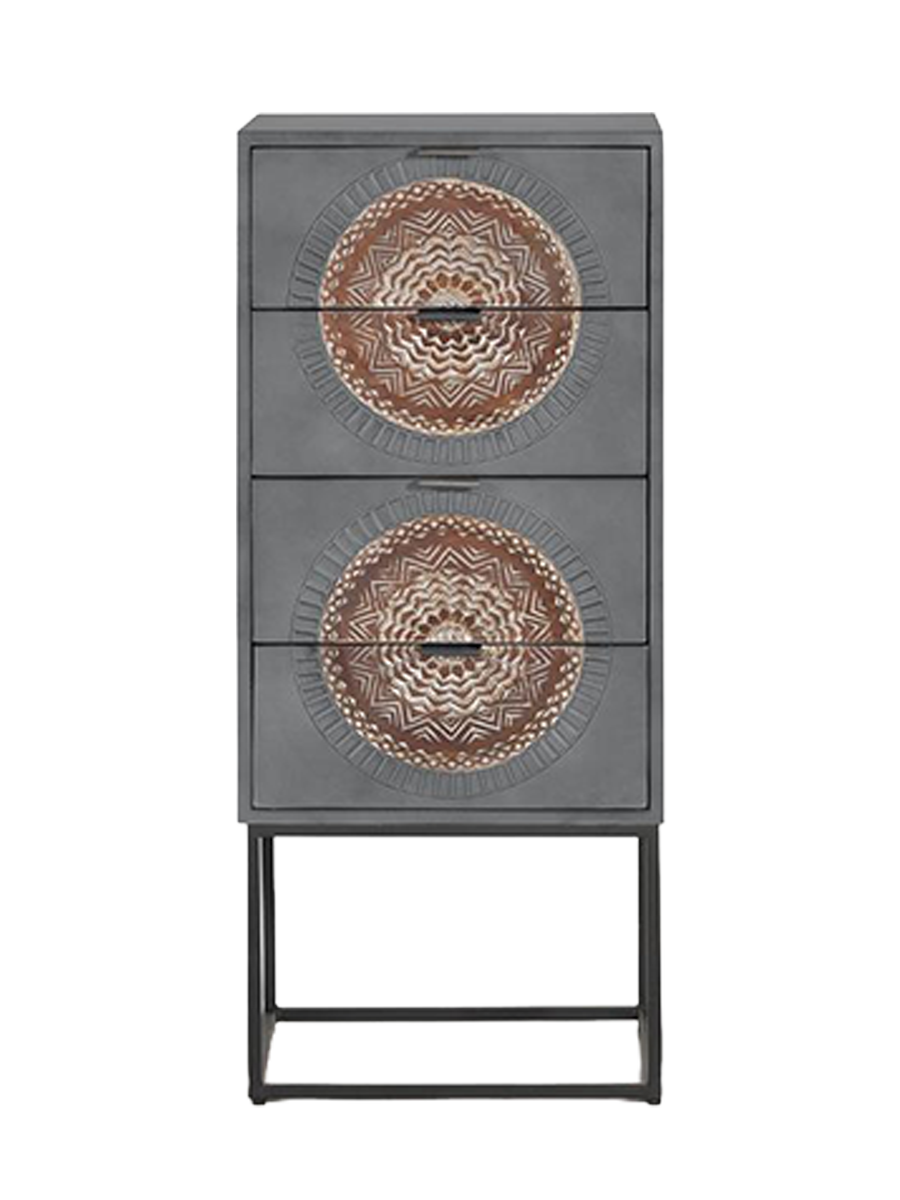
Massive Design Kommode „Wood Mandala“, 105 x 45 cm