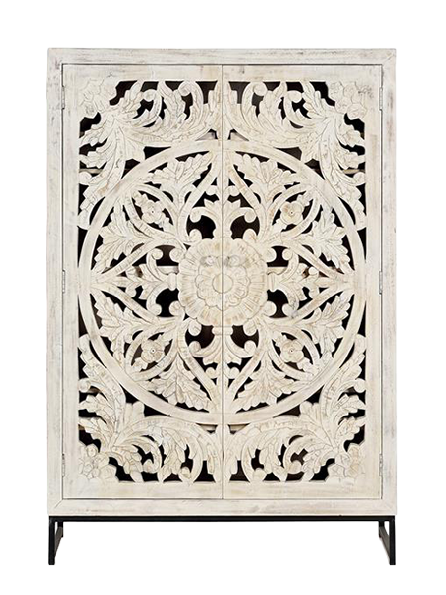 
Handgefertigtes, massives Highboard „Mykonos“, 2-türig 160 x 110 cm