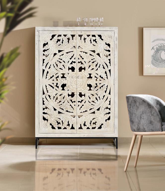 
Handgefertigtes, massives Highboard „Mykonos“, 2-türig 160 x 110 cm
