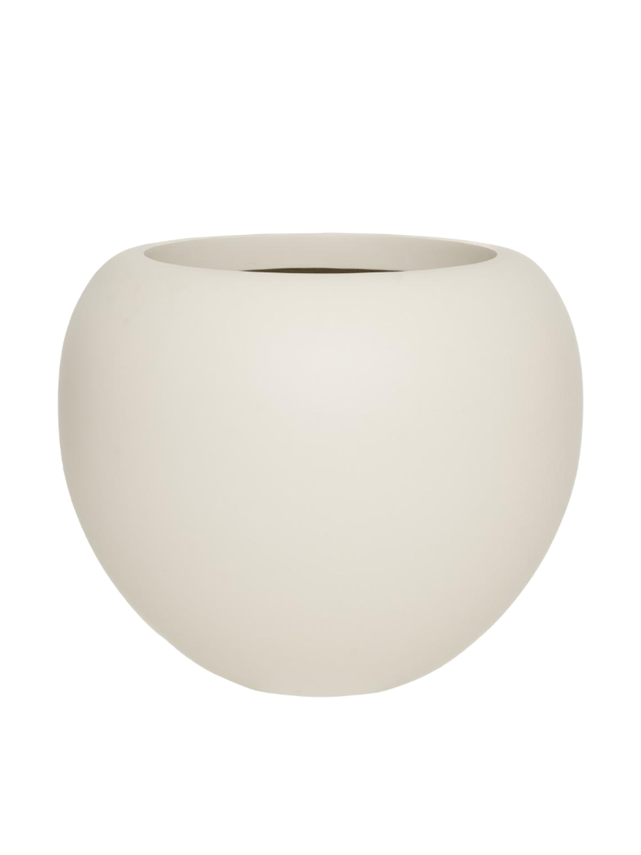 
Vaso per fiori di alta qualità per interni/esterni „Elemental Stream“ - Bianco setoso / Ø 57 x Altezza 46.8 cm