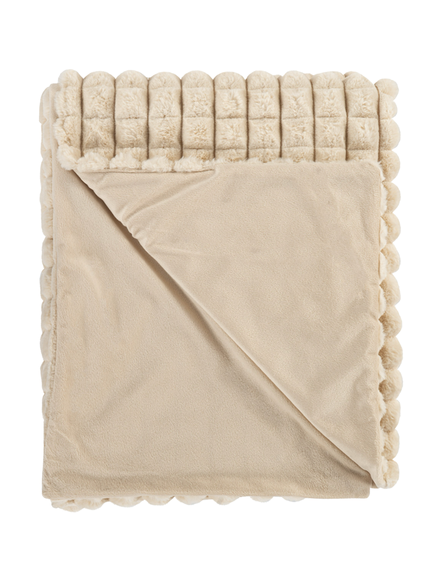 
Hochwertige Kuscheldecke „Harmony“ 150 x 200 cm, Beige