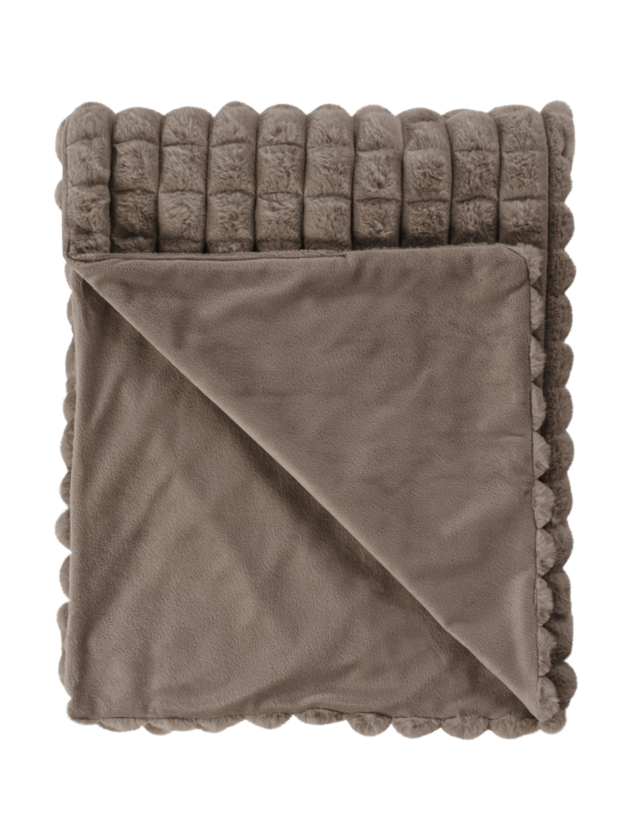 
Hochwertige Kuscheldecke „Harmony“ 150 x 200 cm, Taupe