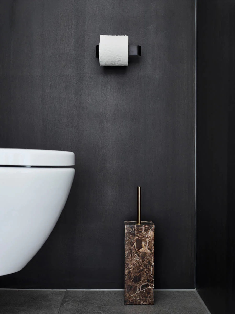 
Support de brosse WC design « Hammam » en marbre, marron