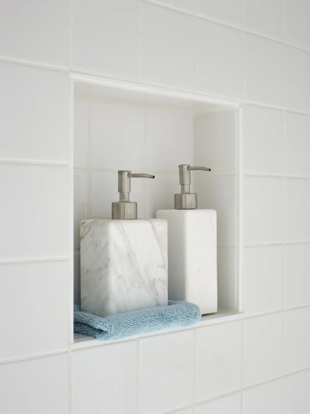 
Large "Hammam" Design Soap Dispenser Made of White Marble