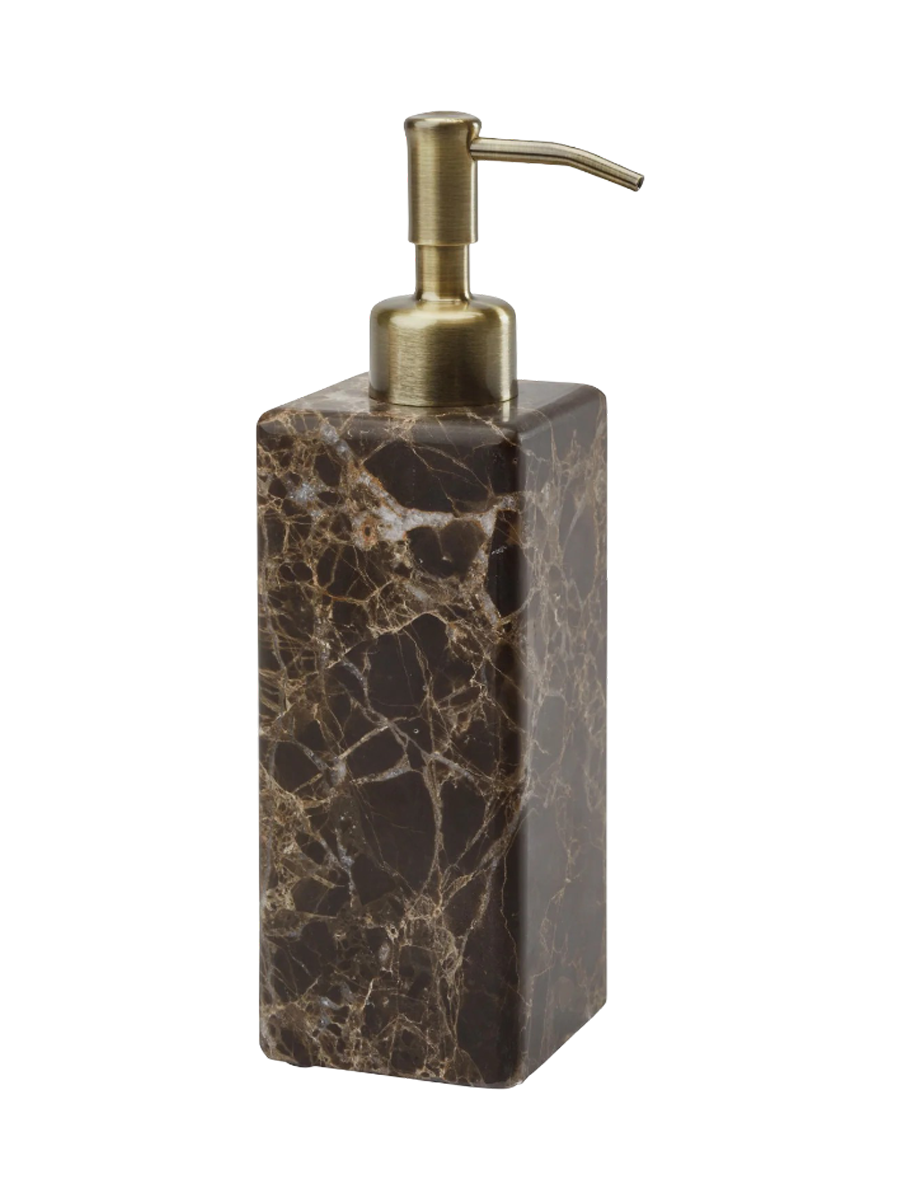
Distributeur de savon design « Hammam » en marbre, marron
