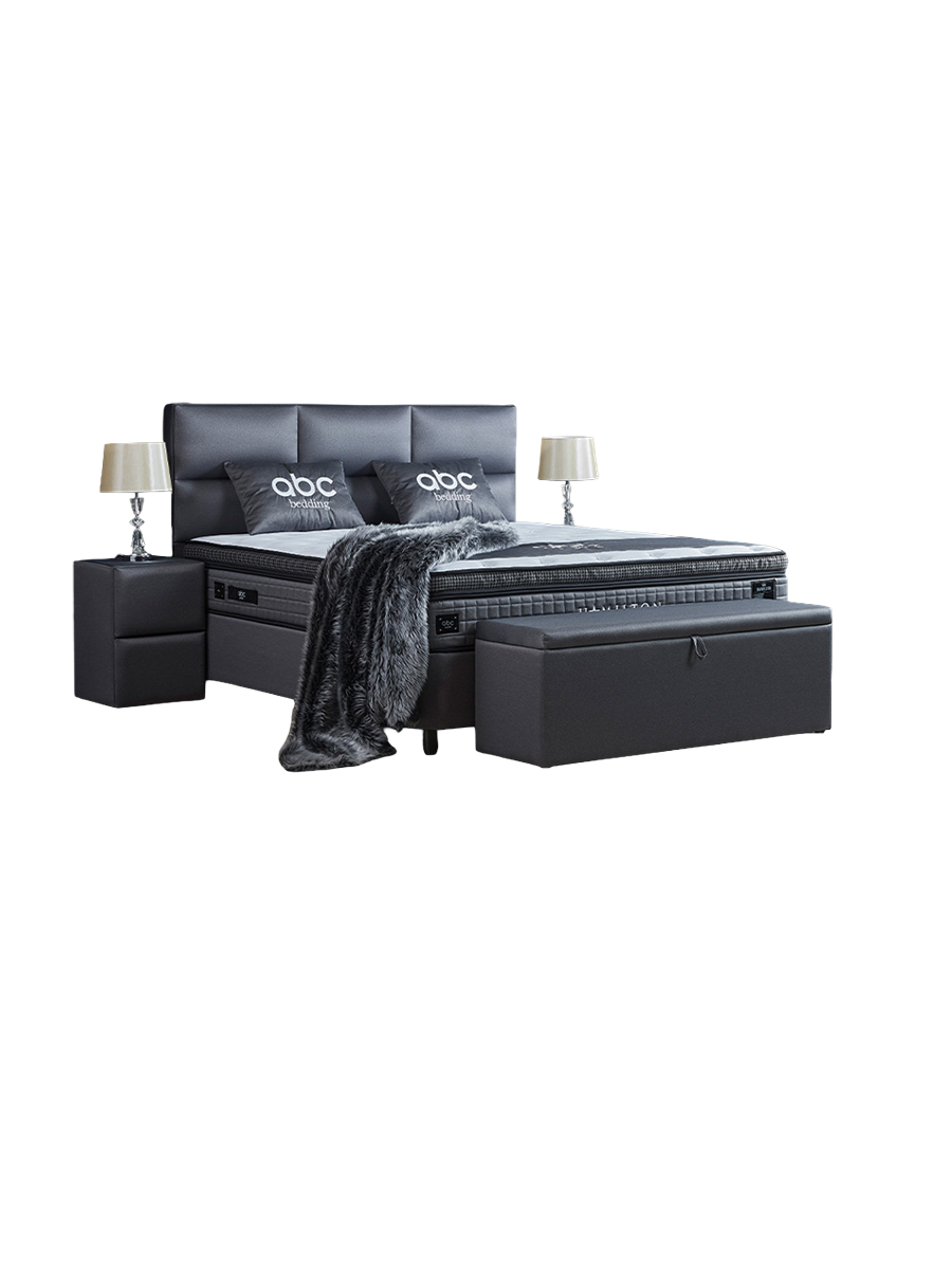 
Premium Box Spring Bed "Hamilton" incl. Mattress & Topper - Without accessories / Sleeping area: 140 x 200 cm