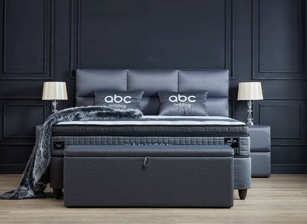 
Premium Box Spring Bed "Hamilton" incl. Mattress & Topper - Without accessories / Sleeping area: 140 x 200 cm