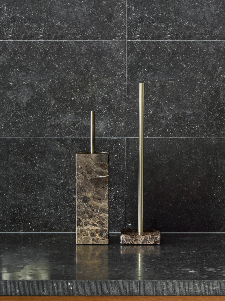 
Porte-papier toilette design en marbre « Hammam », Marron