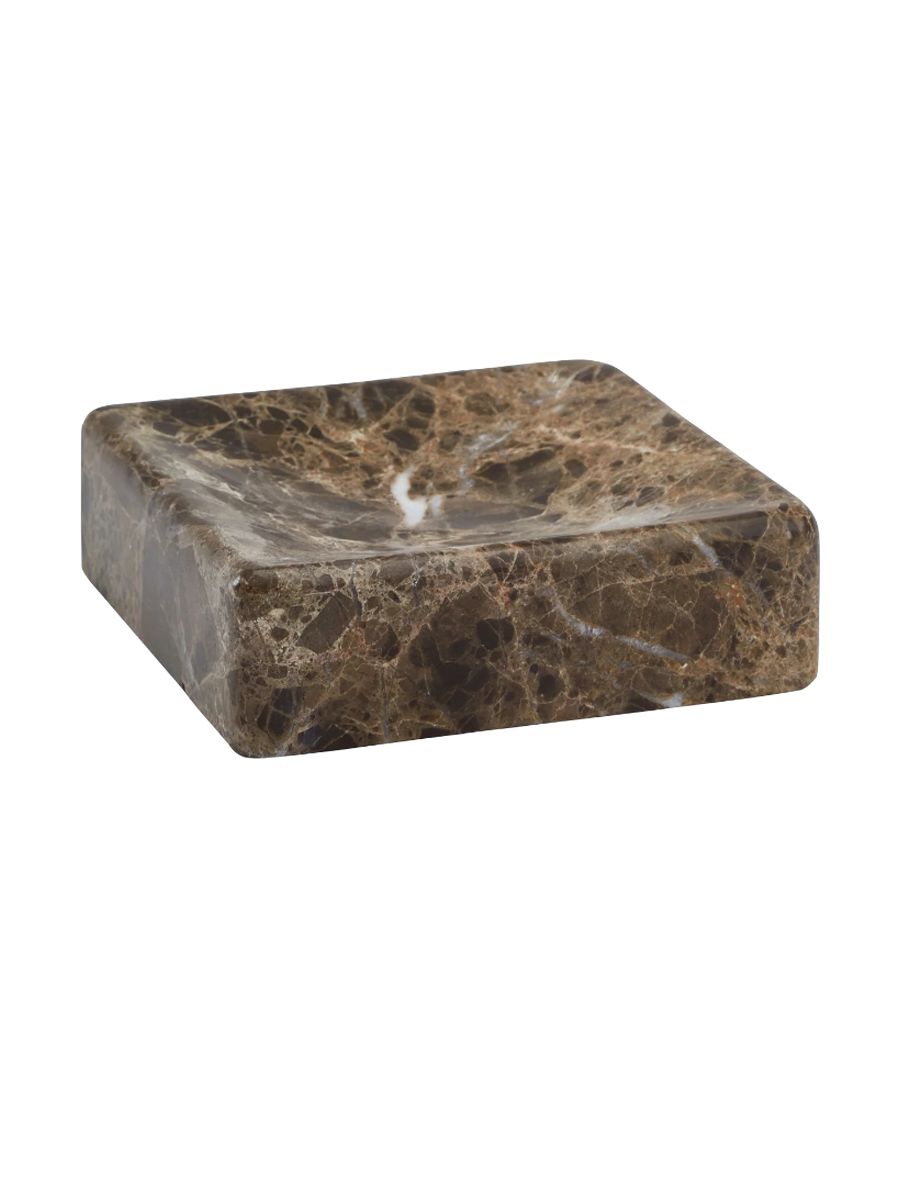 
"Hammam" marble soap dish, brown