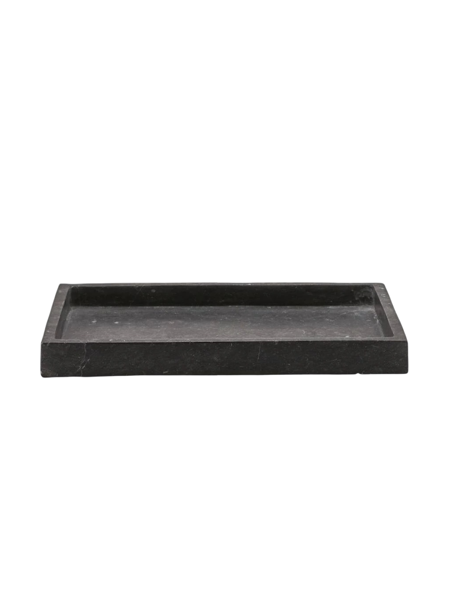 
Rectangular Dark Gray Marble Bathroom Tray "Hammam"
