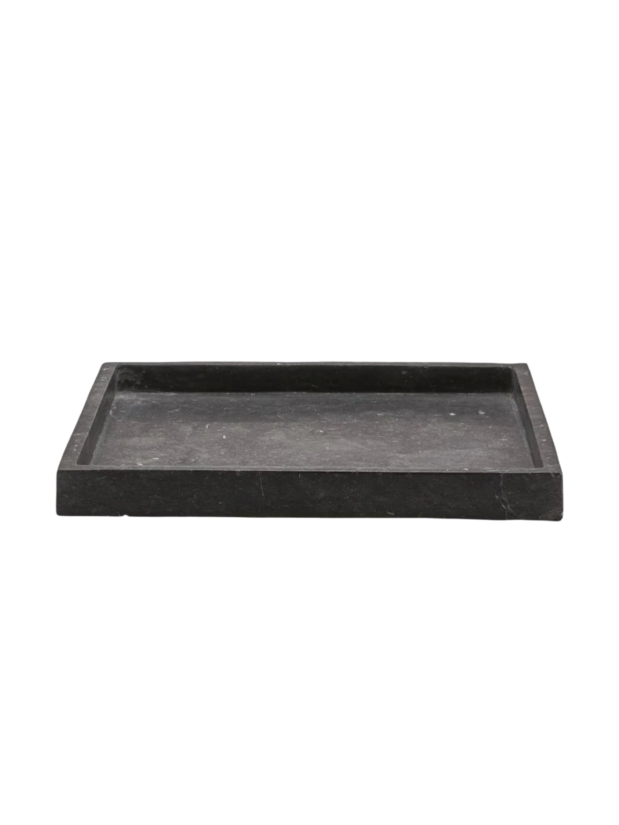 
Square Design Bathroom Tray "Hammam" 30 x 30 cm, Marble, Dark Grey
