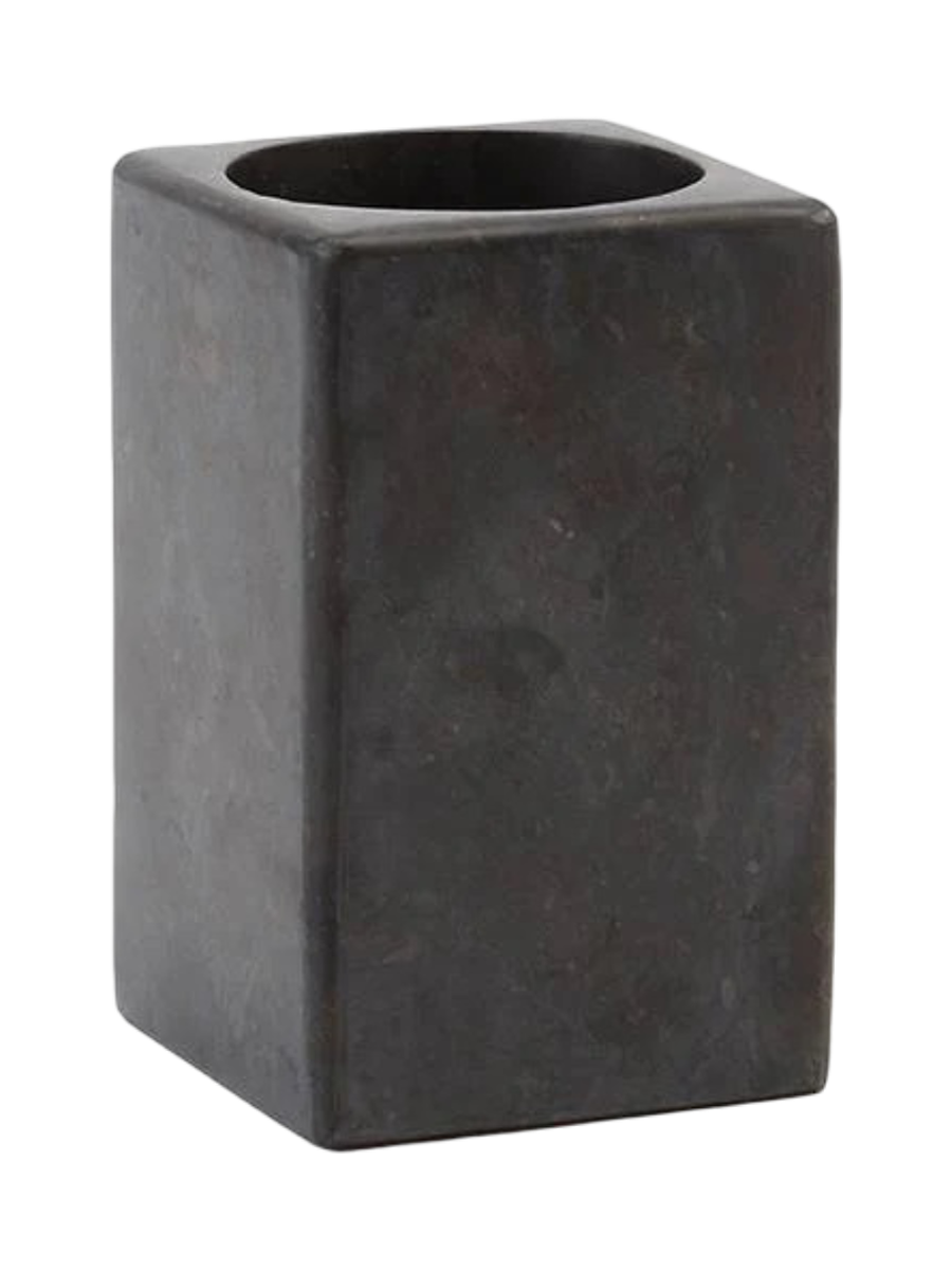 
Designer Toothbrush Holder "Hammam" in Marble, Dark Grey