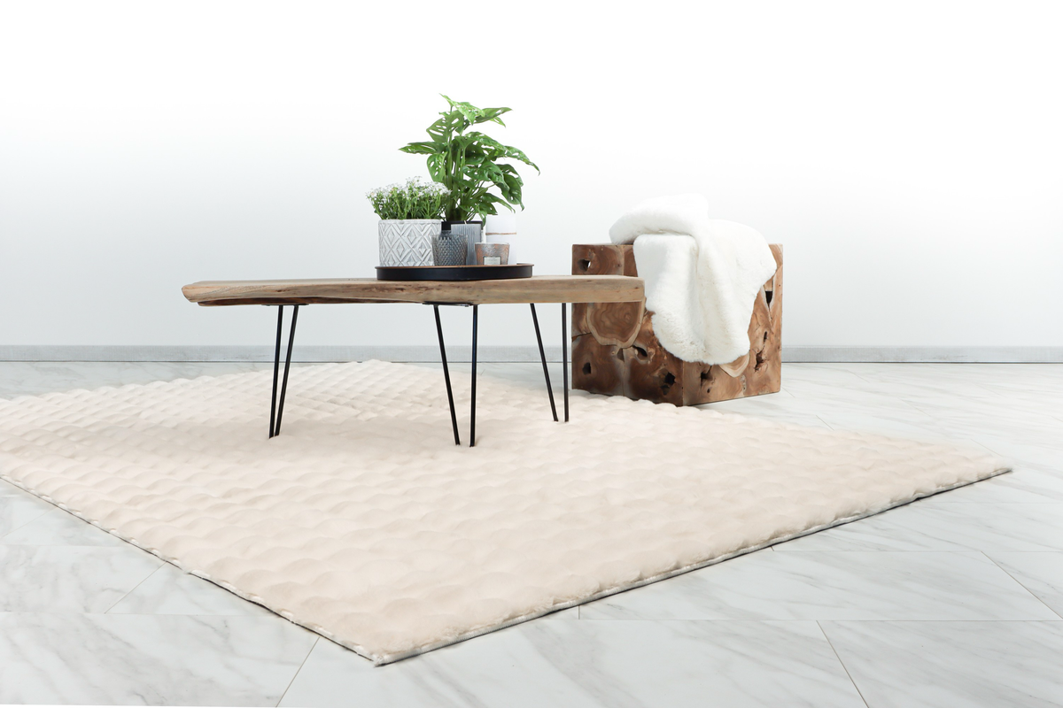 
Tapis shaggy design haut de gamme « Harmony 800 » - Ivoire - 80 x 150 cm