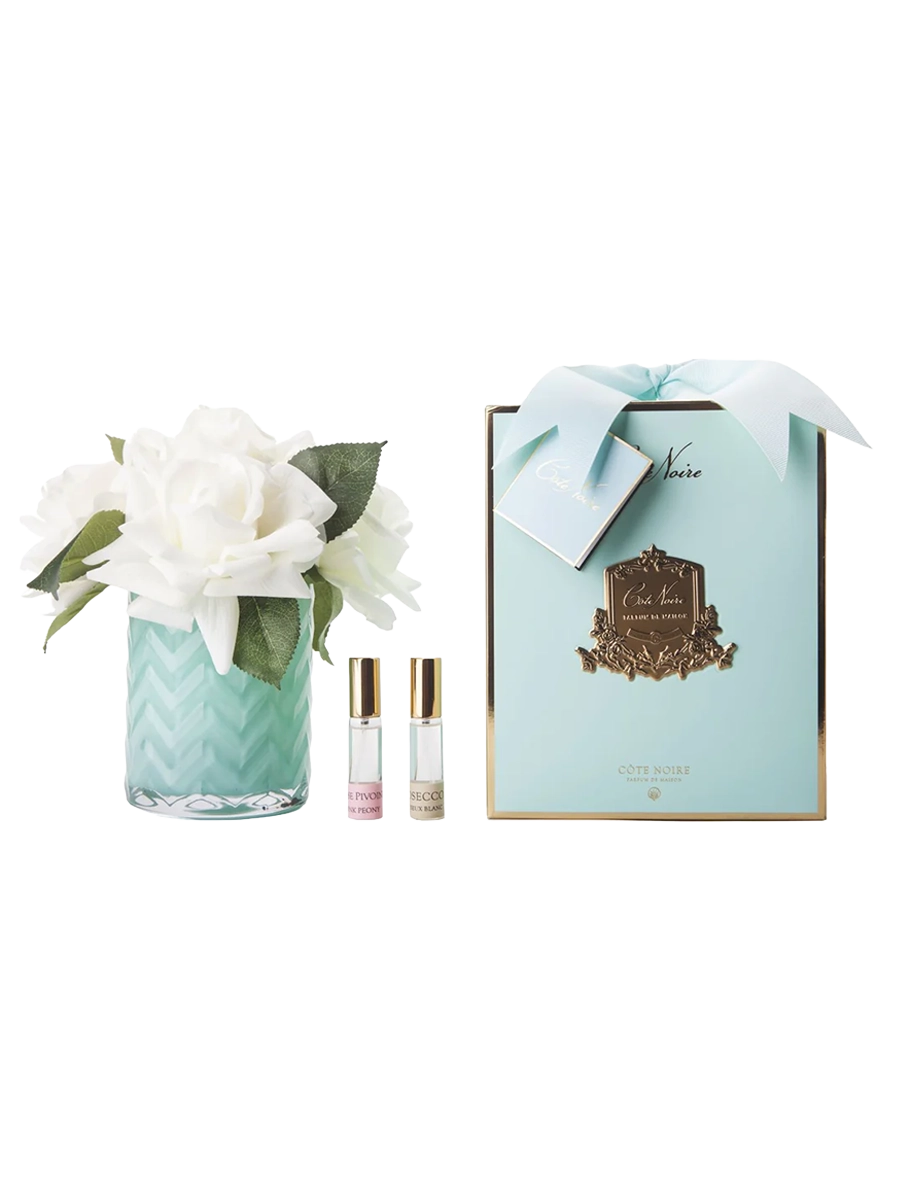 
Diffuseur de parfum d'ambiance de luxe « Herringbone Flower » - Blanc, Menthe