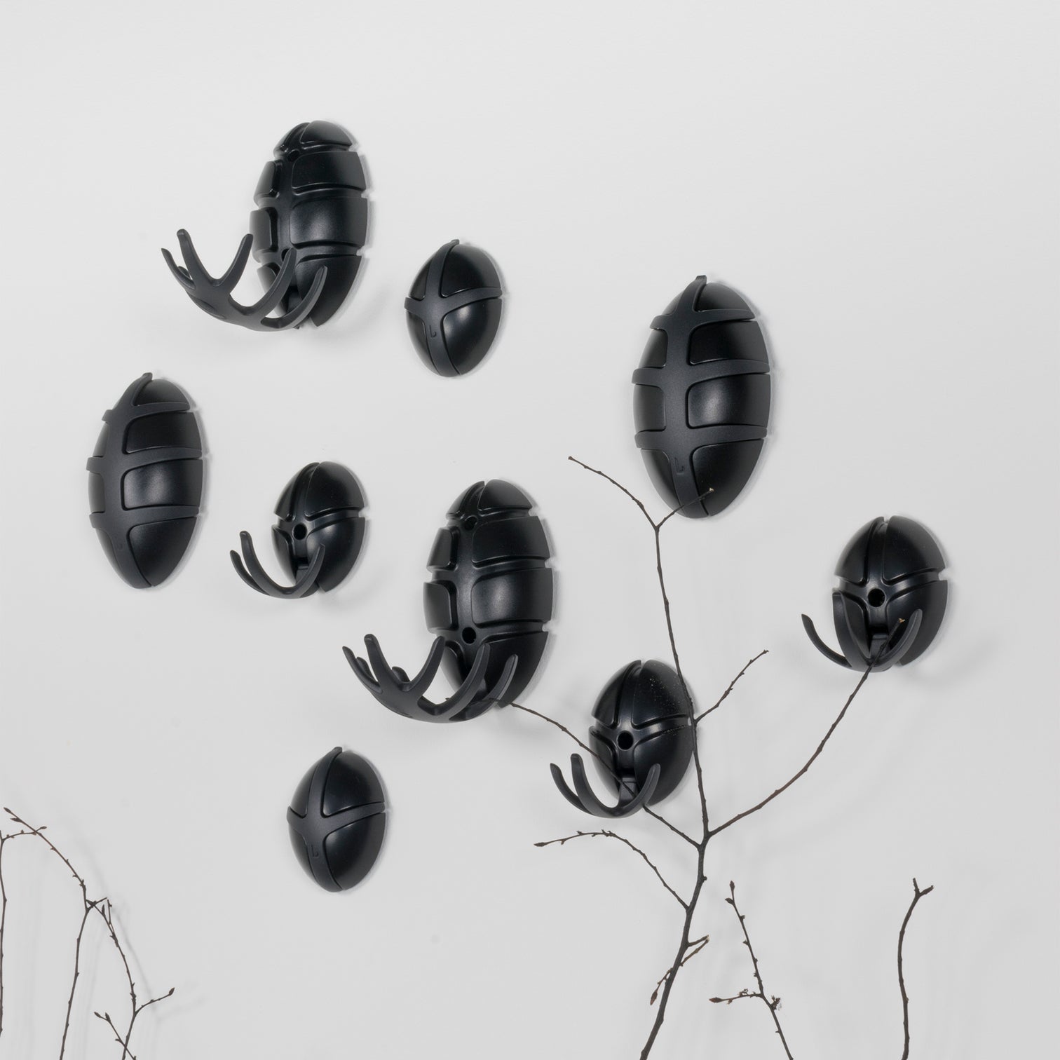 
Patère design « Bug 7 » - Noir