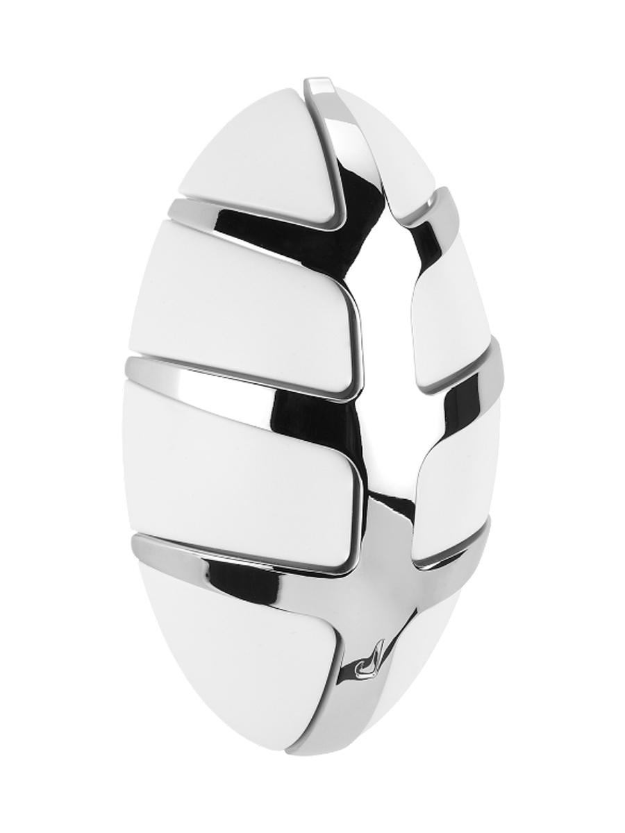 
Patère design « Bug 7 » - Blanc/Argent