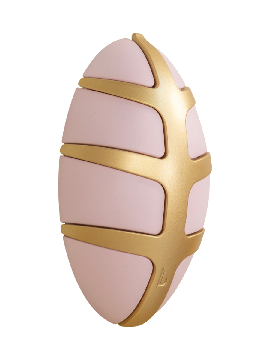 
Patère design « Bug 7 » - Doré/rose pâle