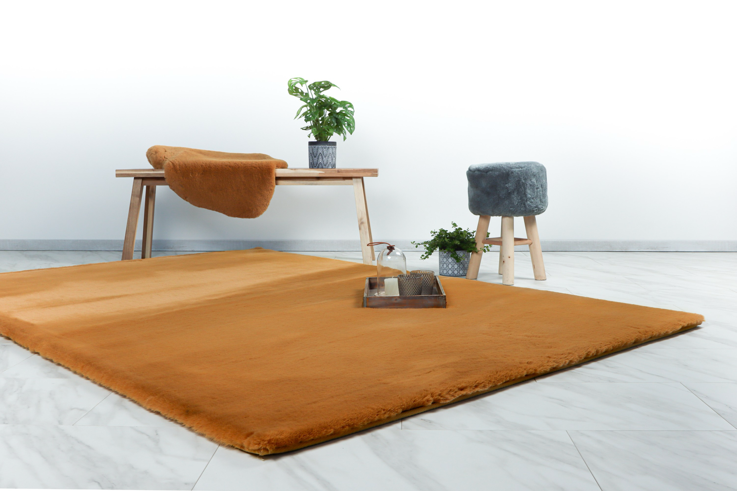 
High-Quality High-Pile Designer Rug "Heaven 800" - Amber - 80 x 150 cm