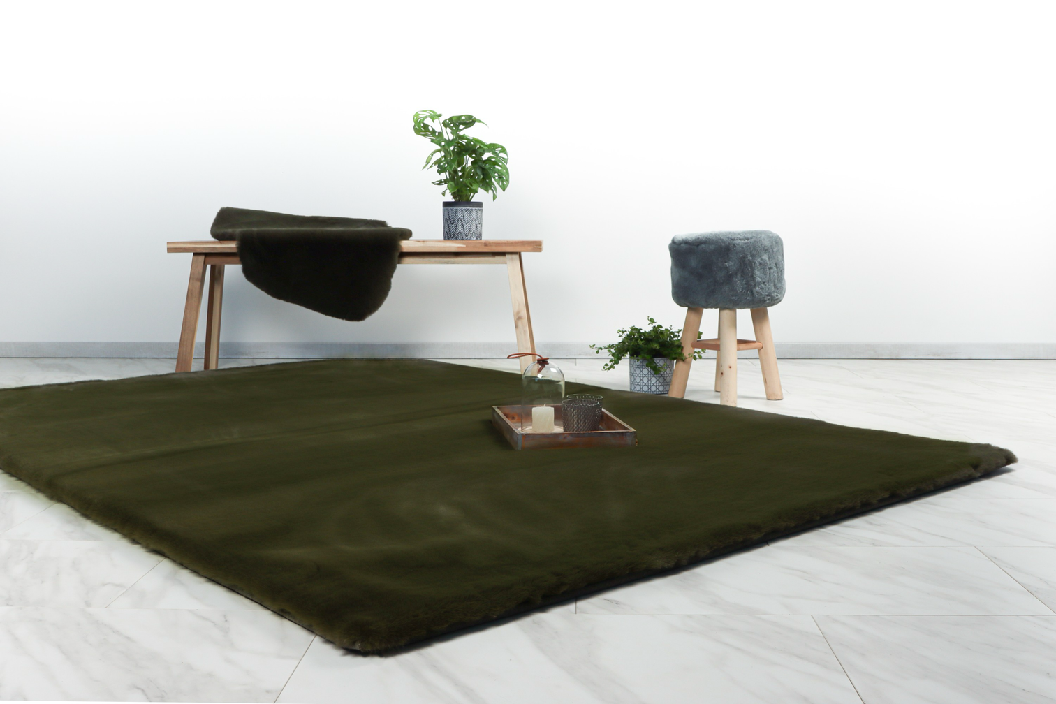 
Tapis design shaggy de qualité « Heaven 800 » - Basilic - 80 x 150 cm