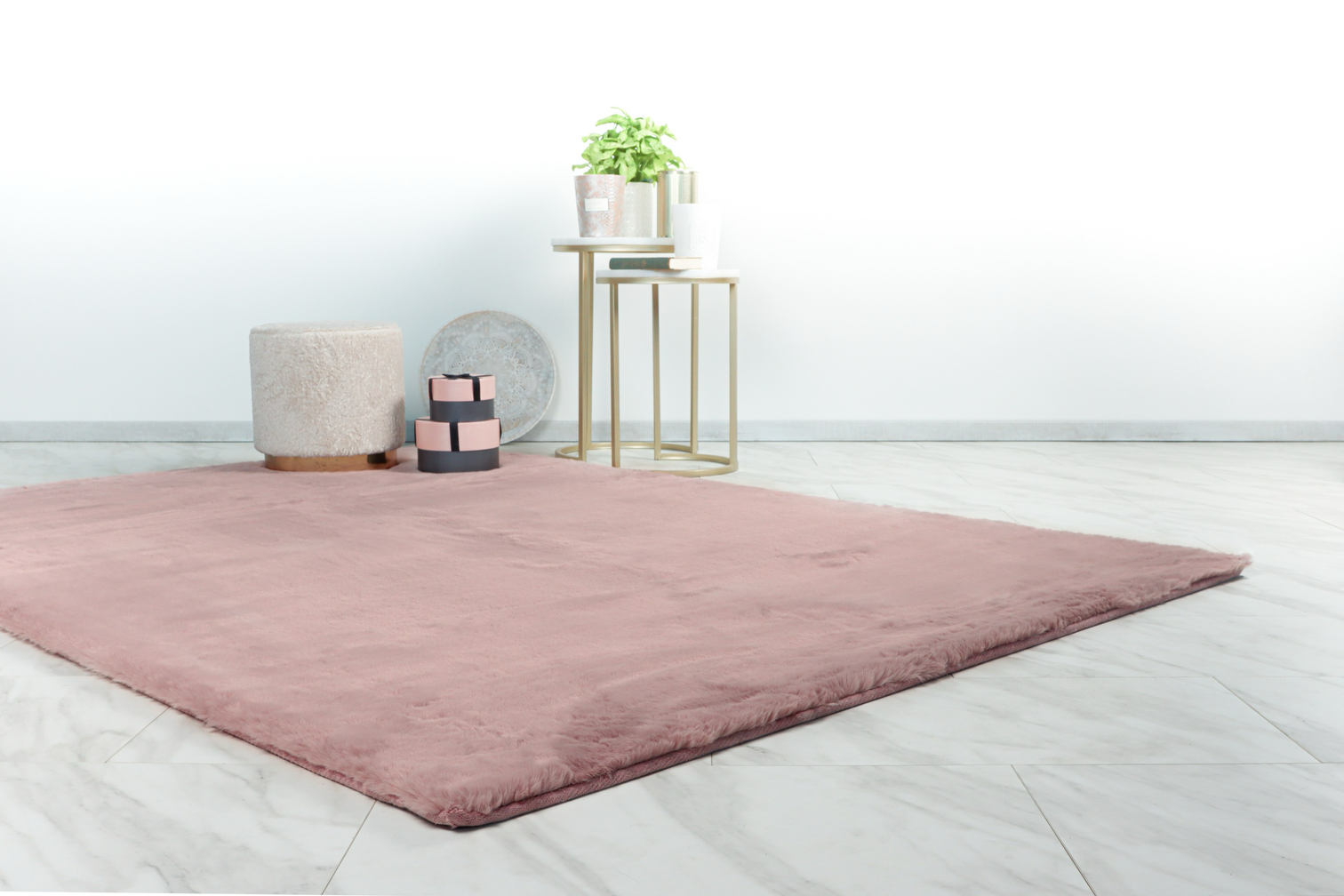 
Tapis design shaggy de qualité « Heaven 800 » - Rose poudré - 80 x 150 cm