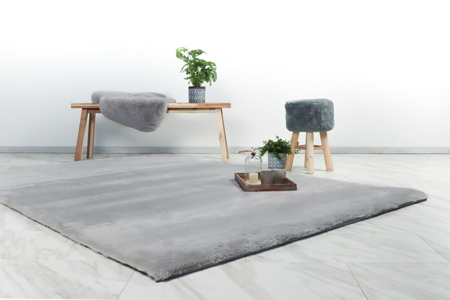 
Tapis design shaggy de qualité supérieure « Heaven 800 » - Argent - 80 x 150 cm