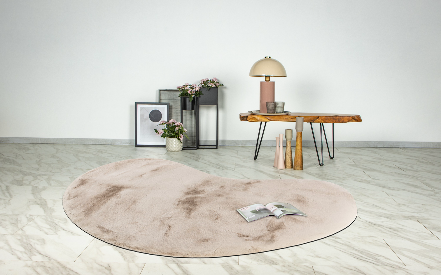 
Tapis asymétrique « Heaven 900 » 160 x 230 cm - Taupe clair