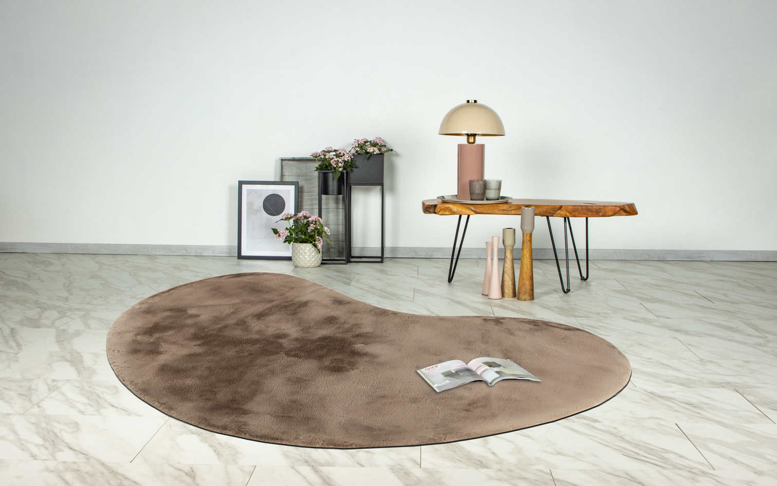 
Tapis asymétrique « Heaven 900 » 160 x 230 cm - Taupe