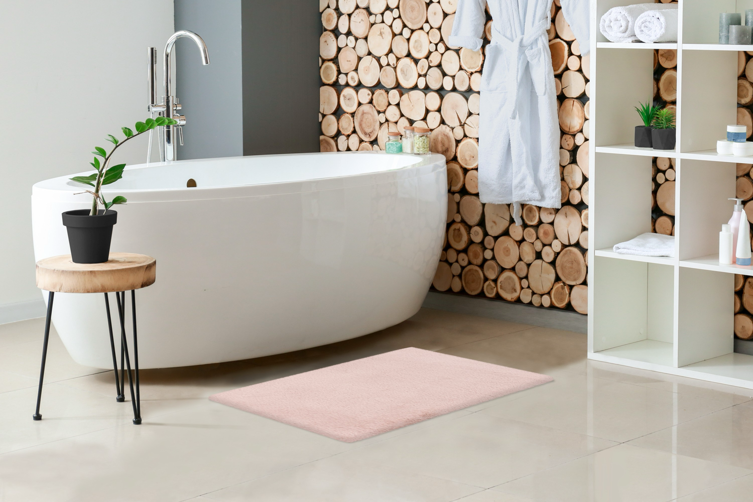 
High-quality, washable bath mat "Heaven" - Pink - 40 x 60 cm