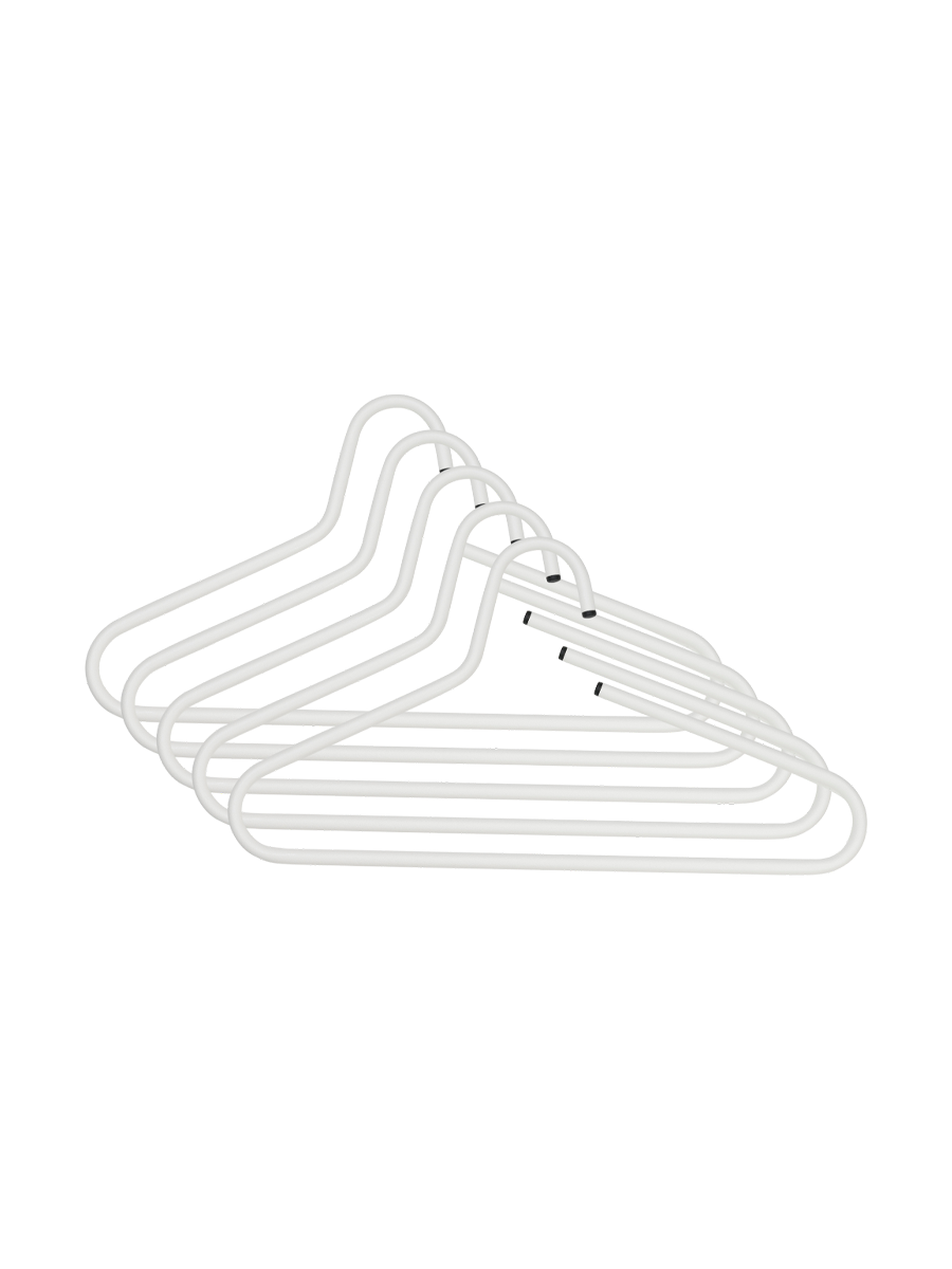 
Design Metall-Kleiderbügel „Victorie“, 5er-Set - Weiss