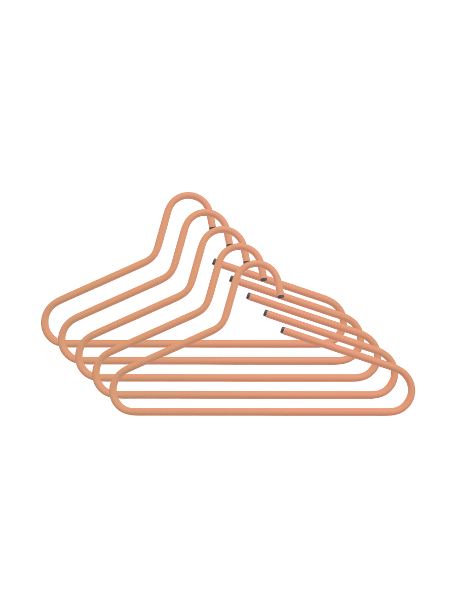 
Design Metall-Kleiderbügel „Victorie“, 5er-Set - Clay Terra