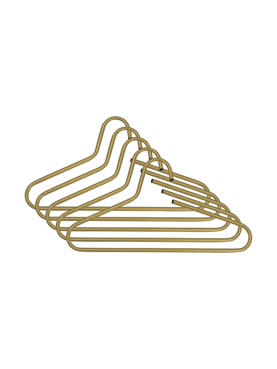 
Design Metall-Kleiderbügel „Victorie“, 5er-Set - Gold