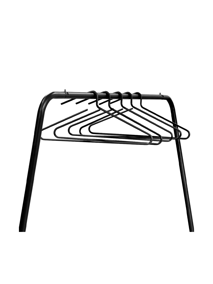 
Design Metall-Kleiderbügel „Hang-on“, 5er-Set - Schwarz