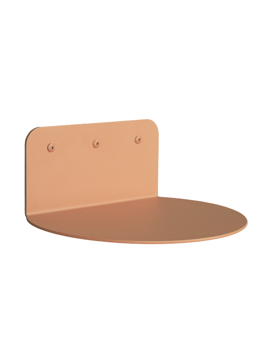 
"Flex" Wall Shelf & Nightstand Design - Clay Terra