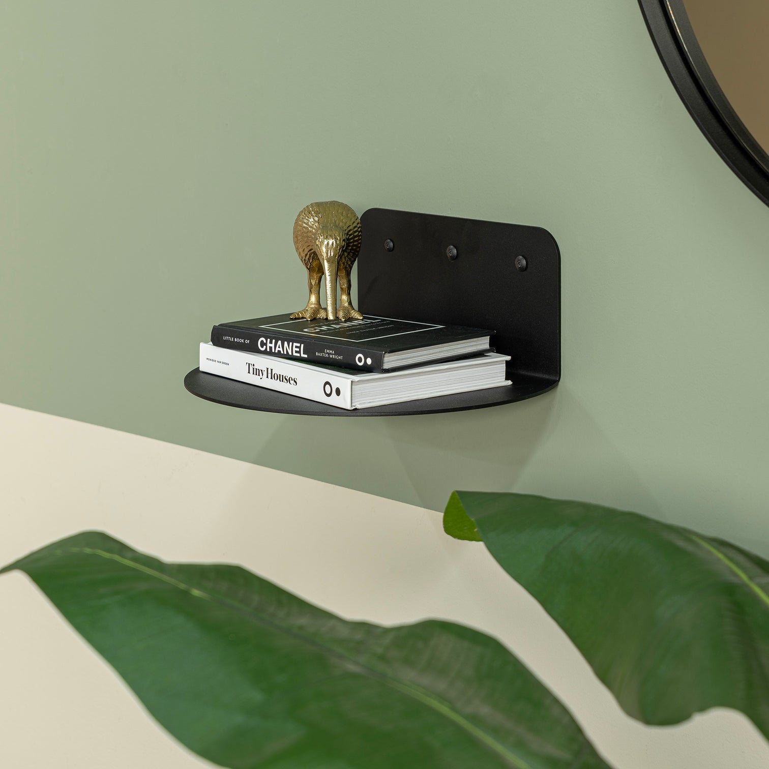 
"Flex" Wall Shelf & Nightstand Design - Black