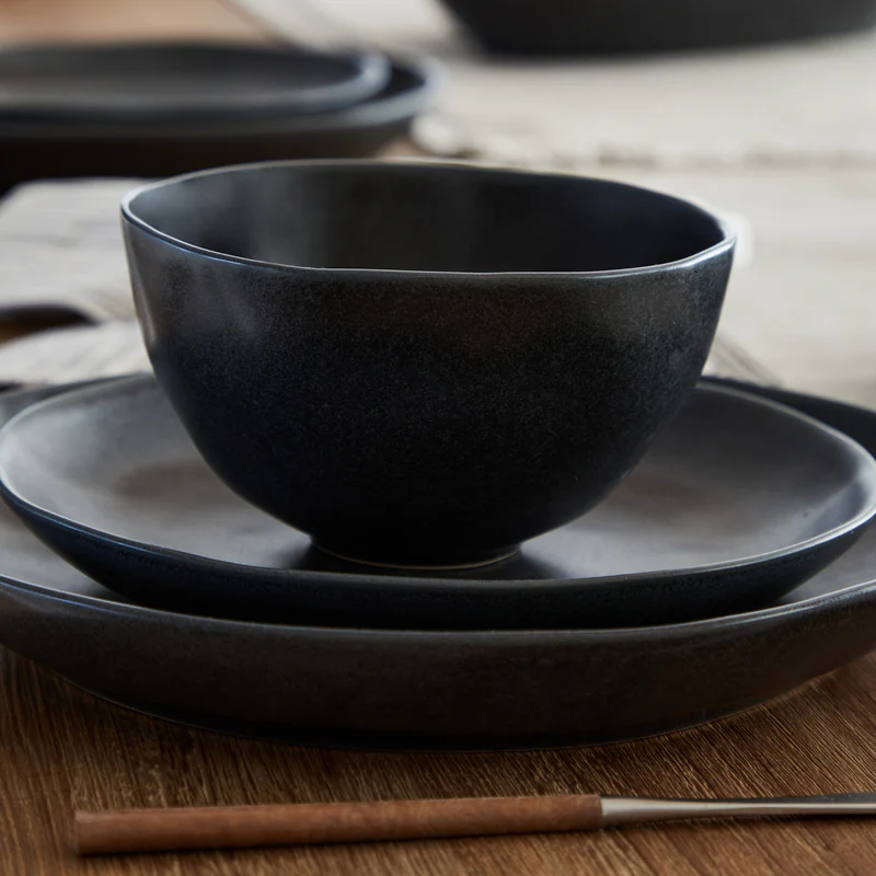 
Handmade Soup & Cereal Bowl "Livia" - Matte black