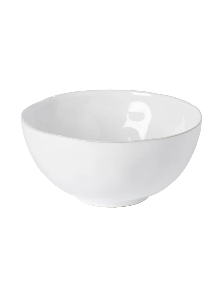 
Handcrafted Salad Bowl "Livia" - White glossy