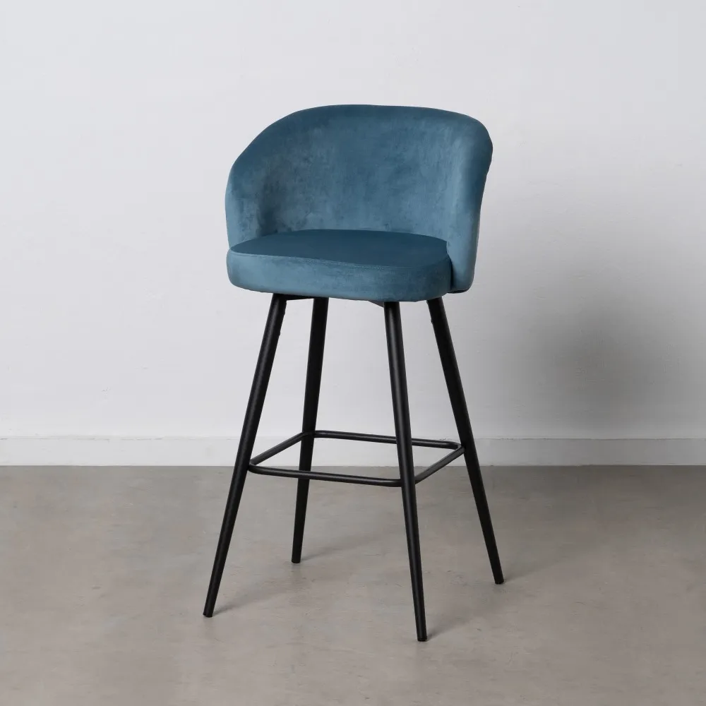 
Design Barstuhl „Weave“ mit Samtbezug