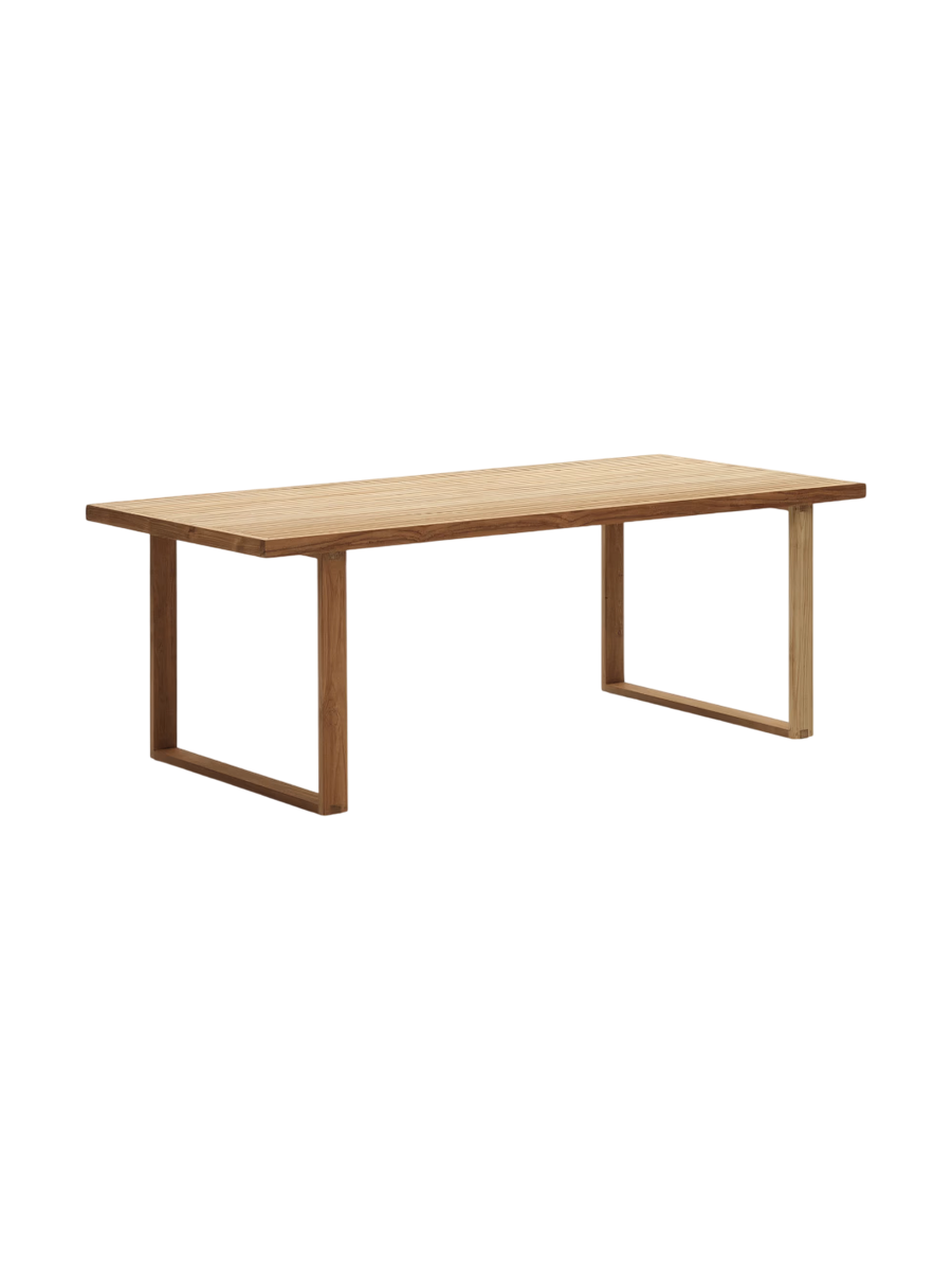 
Table de salle à manger massive « Canadello » en teck recyclé, pour l'intérieur et l'extérieur - 220 x 100 cm